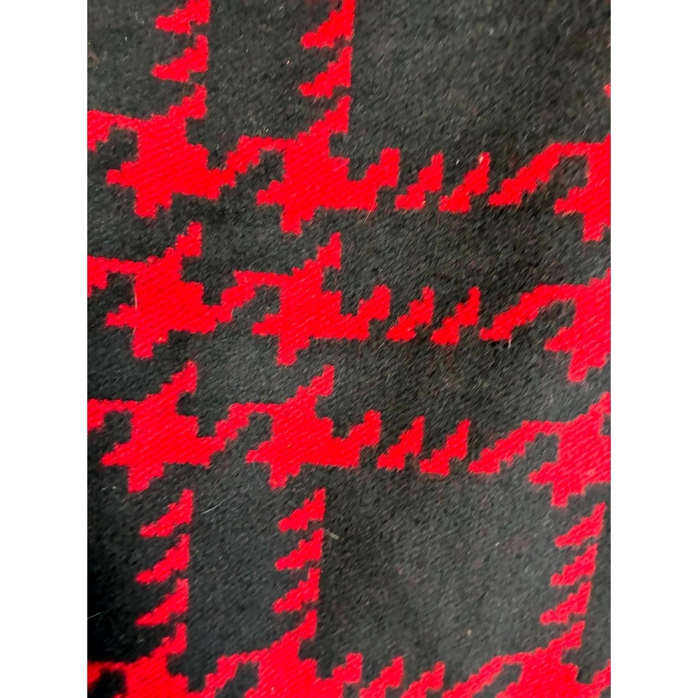 Talbots Straight & Pencil Skirt Women's 10 Black Red Lined Houndstooth Back Zip - Picture 2 of 11